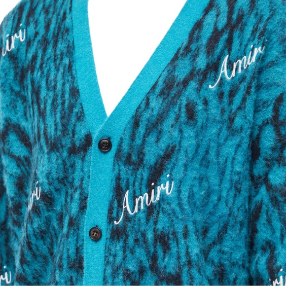 🆕 AMIRI logo-print knitted cardigan - Picture 10 of 14